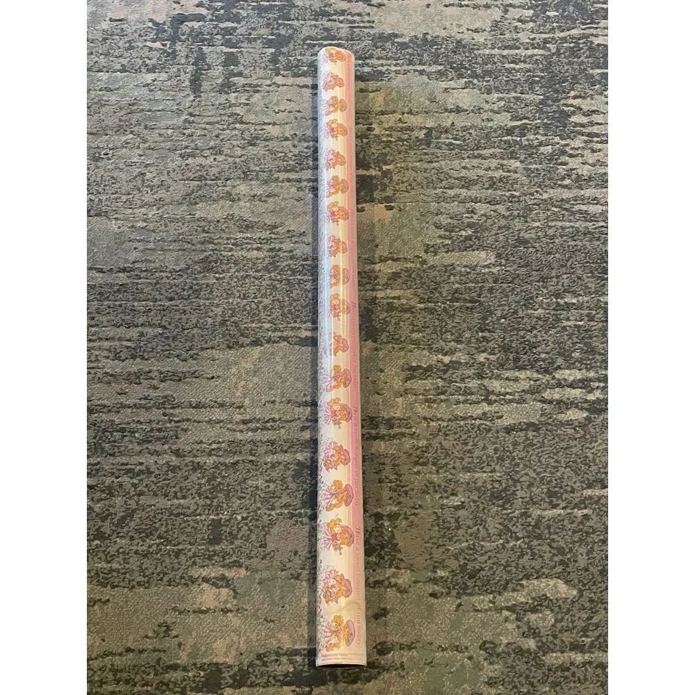 Vtg Peppermint Rose Scented Gift Wrap Roll 20 Sq. Ft. Extra Long Wrapping‎ Paper